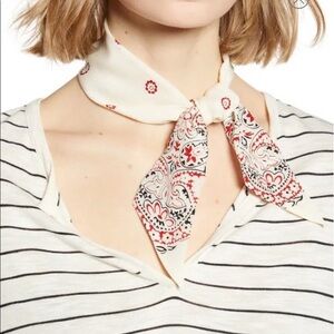 NWOT Madewell Silk Skinny Bandana White
